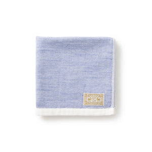 〈今治毛巾〉パイルガーゼ毛巾（ 藍色/淺灰色） | 中川政七商店