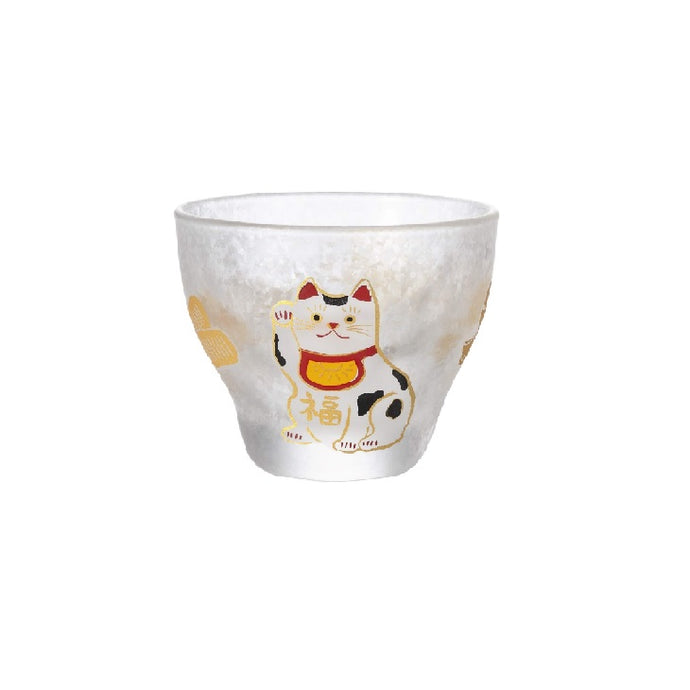 【ADERIA】めでたmono 玻璃小酒杯 招財貓
