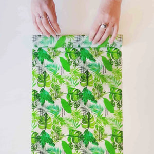 Beeswax Wraps Tropical Fronds 2 Packs: 1S 1M | 天然蜂蠟布 兩包裝 (1小 + 1中) | Sustomi