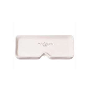 GLASSES TRAY SQUARE 眼鏡造型陶瓷置物盤 | Puebco
