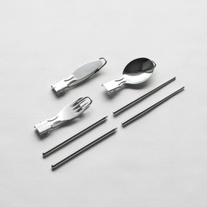 可摺疊餐具套裝 Portable Stainless Steel Cutlery Set | Slowood