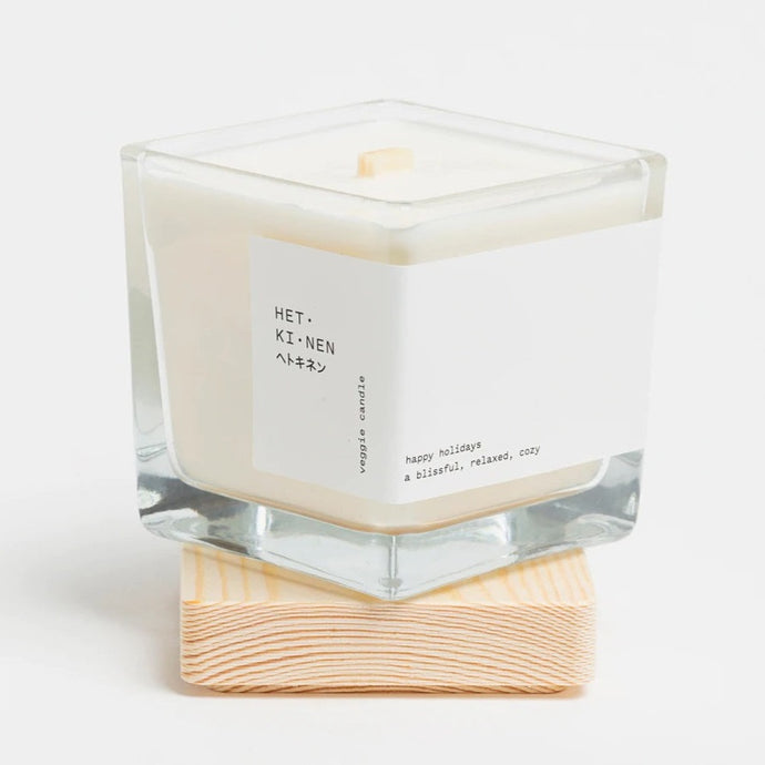 Veggie Candle Happy Holiday Square | Hetkinen