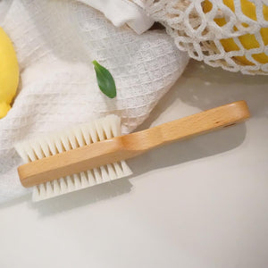 猪鬃毛雙面水果刷 Plastic-Free Fruit and Vegetable Brush | 三初商店